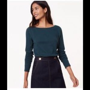 Loft Slit Tunic Tee - Midnight Malachit